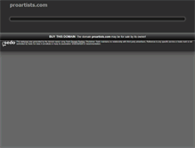 Tablet Screenshot of proartists.com